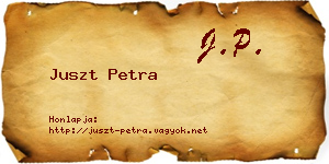 Juszt Petra névjegykártya